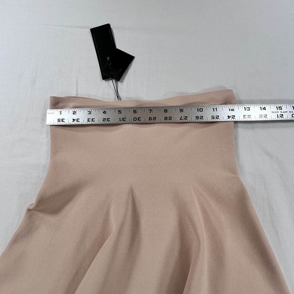NEW BCBGMAXAZRIA Ingrid Aline Skater Skirt S Bare Pink Y2K Mini Minimalist $158 - Picture 2 of 8
